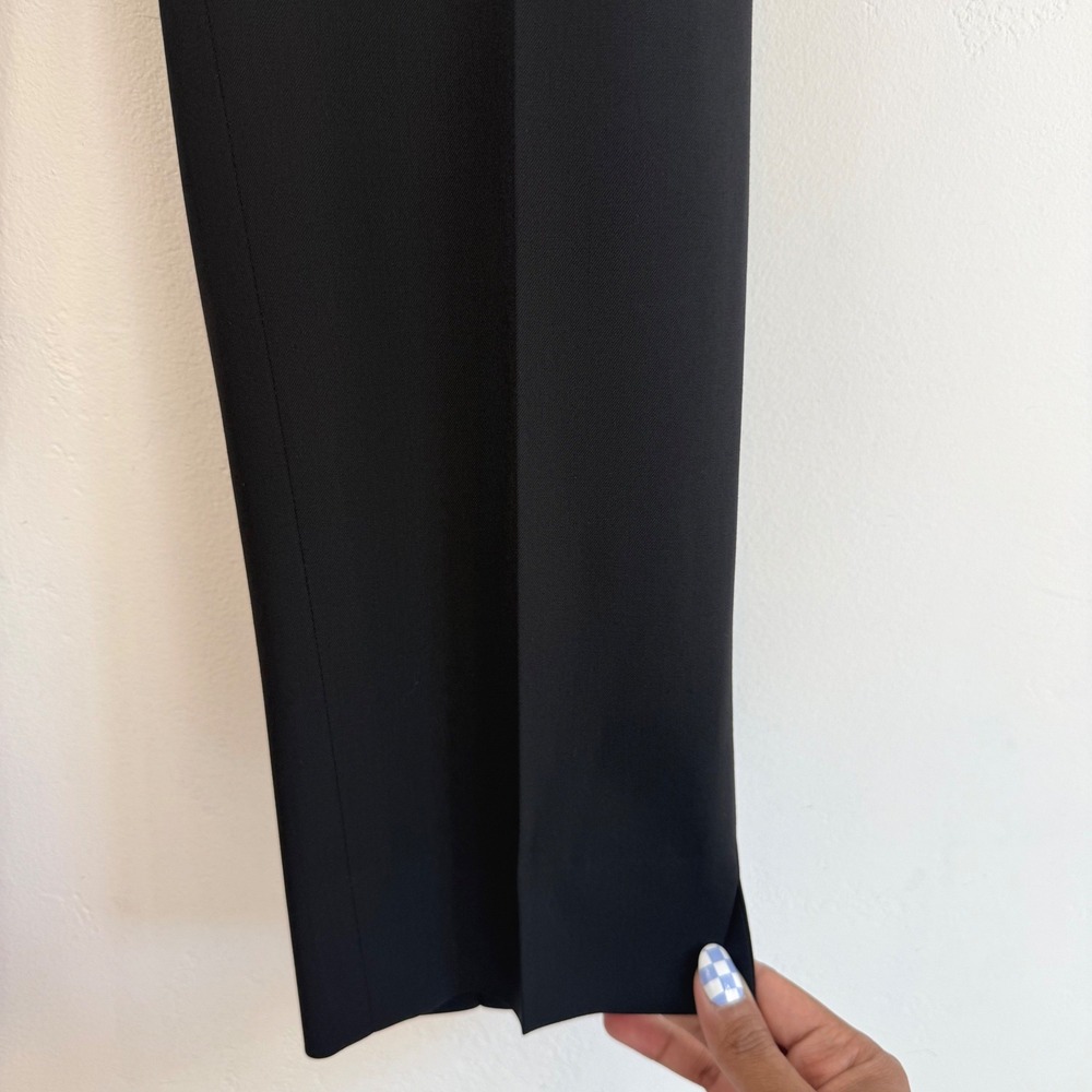 Lafayette 148 Stanton Pants Black Virgin Wool Straight Leg Quiet Luxury 10 - Picture 6 of 16